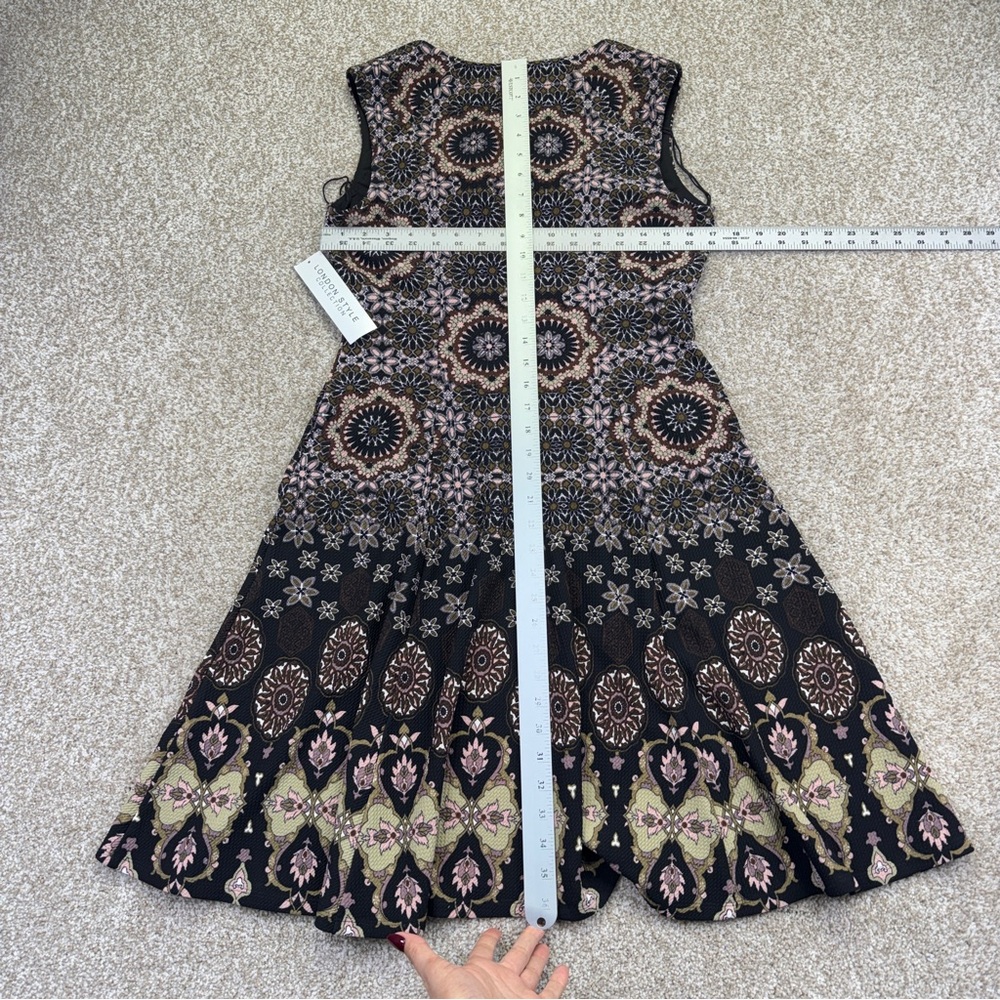 London Style Collection Dress Women’s Floral Size 8 Strech - Picture 9 of 14